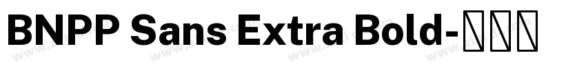BNPP Sans Extra Bold字体转换